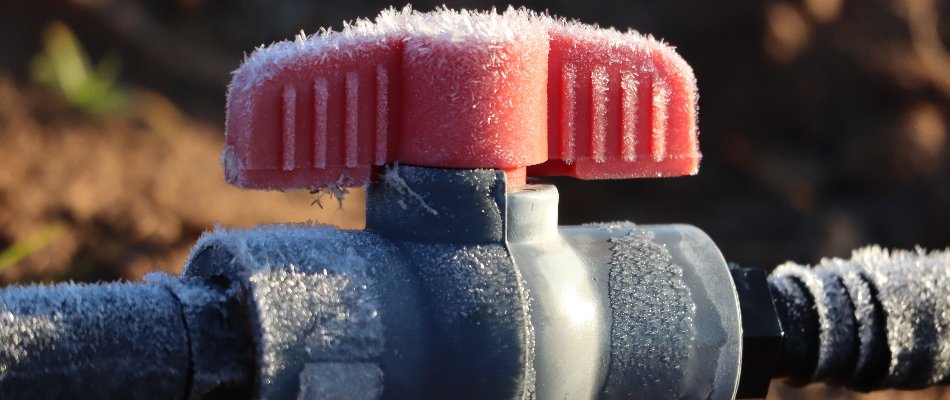 Frost on irrigation valve in Waukee, IA.