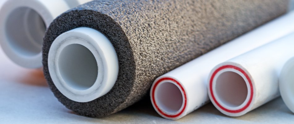 Insulation for irrigation winterization in New Braunfels, TX.