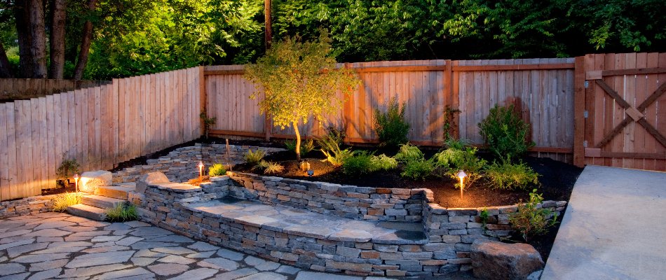 Lighting system on a property in Cary, NC.